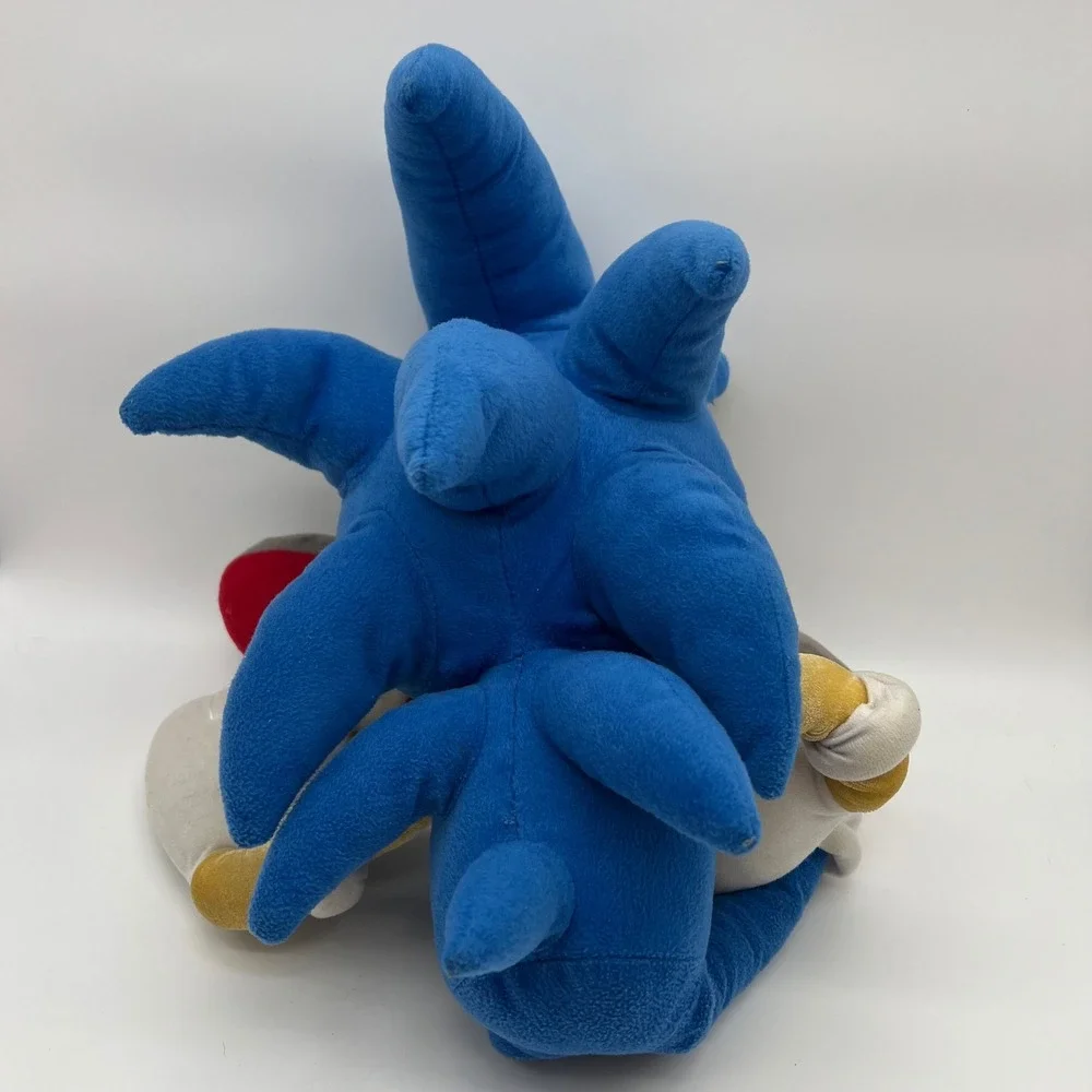 Sonic The Hedgehog Jumbo Plush Toy SEGA Blue Stuffed Animal Red Shoes VTG Y2K